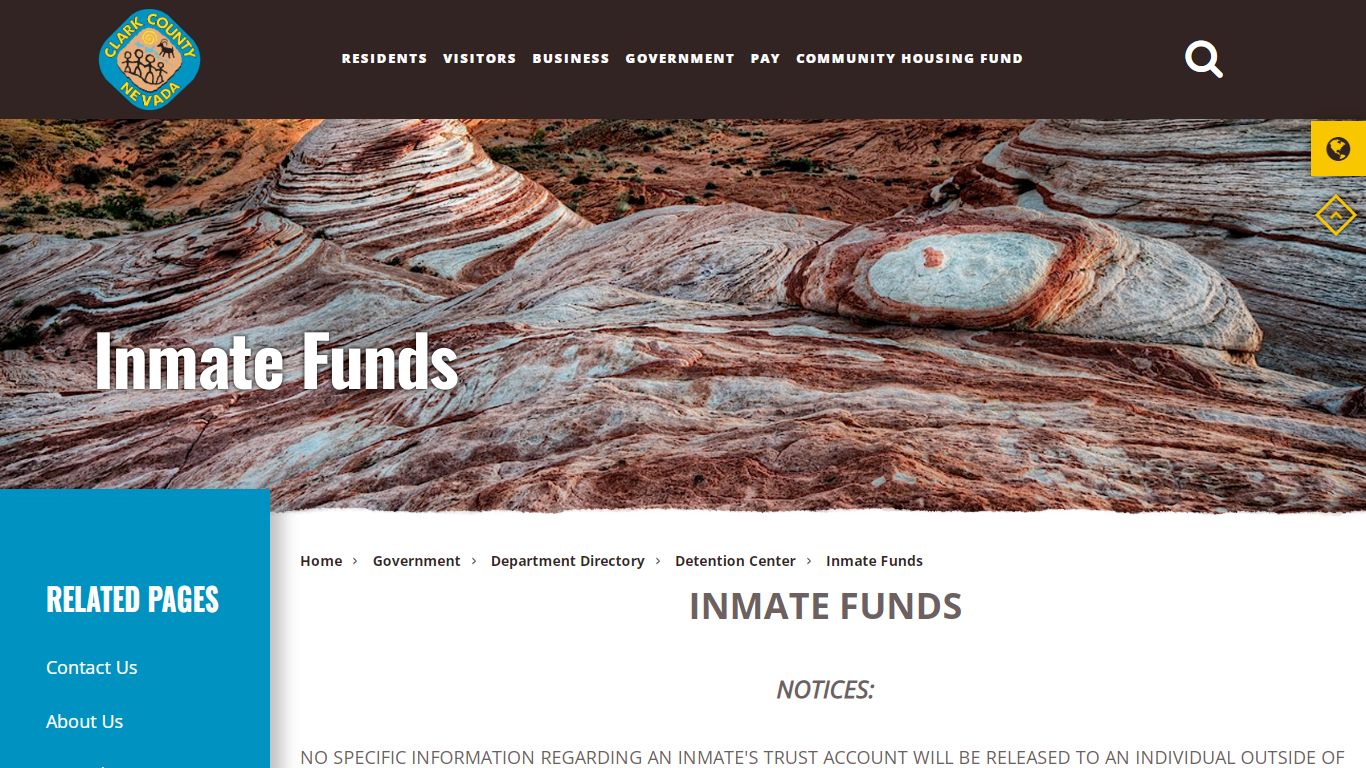 Inmate Funds - Clark County, NV